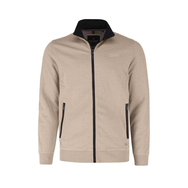 Pánska mikina so zipsom VOLCANO B-MONTERO-BEIGE 5