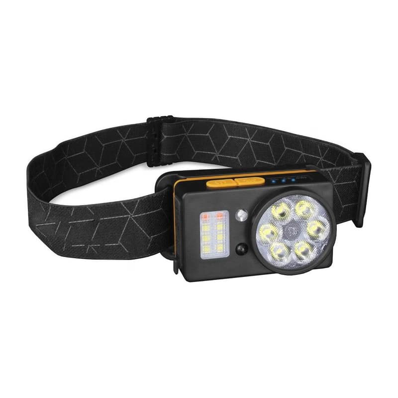 - LED dobíjacia čelovka so senzorom a funkciou powerbanky, LED/1200 mAh, IP44, čierna 50006221