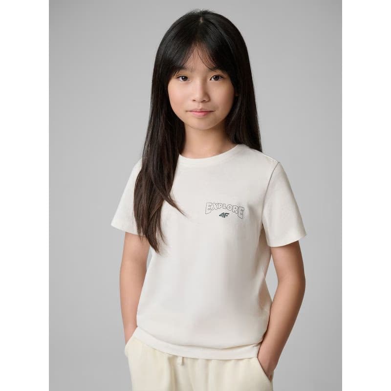 Dievčenské tričko s krátkym rukávom 4F JUNIOR TSHIRT F2886-11S-OFF WHITE 2