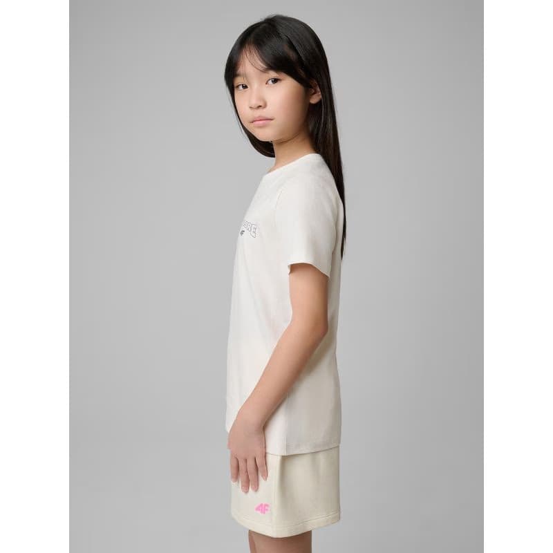 Dievčenské tričko s krátkym rukávom 4F JUNIOR TSHIRT F2886-11S-OFF WHITE 3