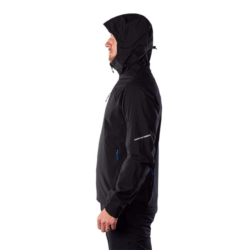 Pánska turistická bunda s kapucňou NORTHFINDER CEFERINO-269black 4