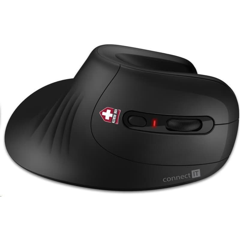 CONNECT IT FOR HEALTH ergonomická vertikálna myš (+ 1x AA batéria zadarmo) bezdrôtová, čierna 4