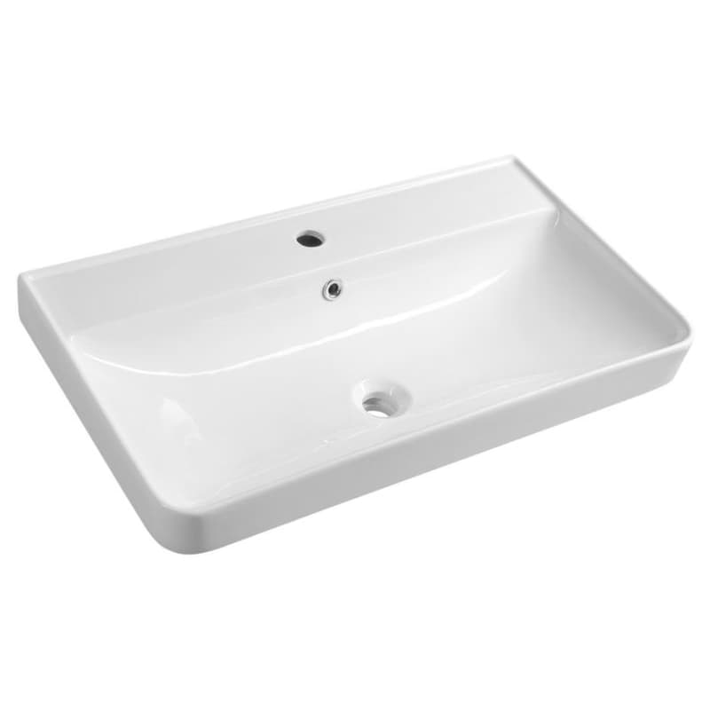 AQUALINE - ZEN keramické umývadlo nábytkové 80x45cm, biela 3080