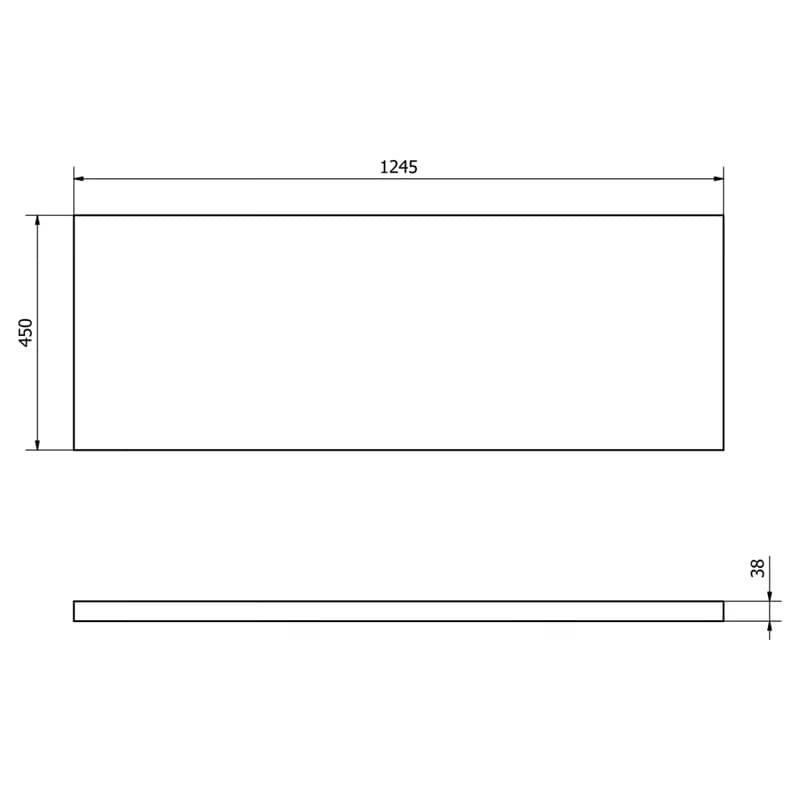 AQUALINE - VEGA doska pod umývadlo 125x45cm, dub platin VG730 2