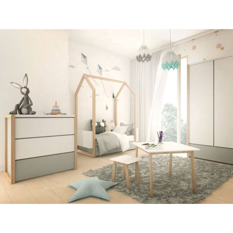 ArtBel Detský set stôl & stolička WOODY Farba: Ružová 4