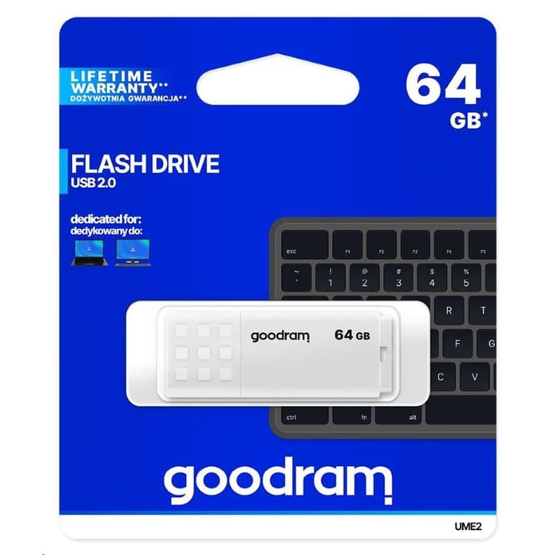 GOODRAM Flash Disk 64GB UME2, USB 2.0, biela 5