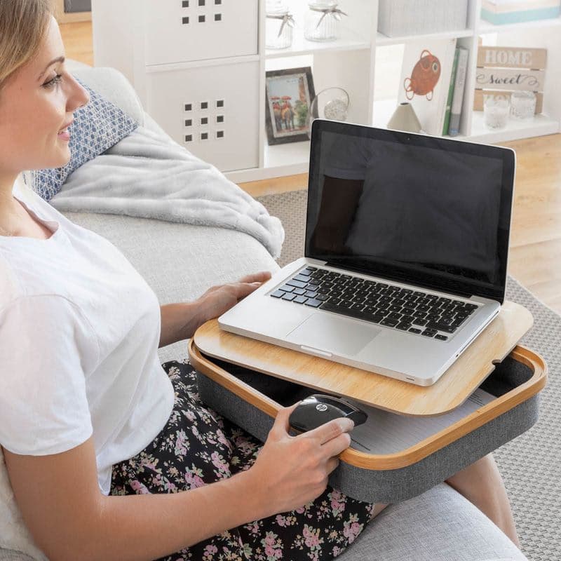 Prenosný stolík na notebook s odkladacou priehradkou