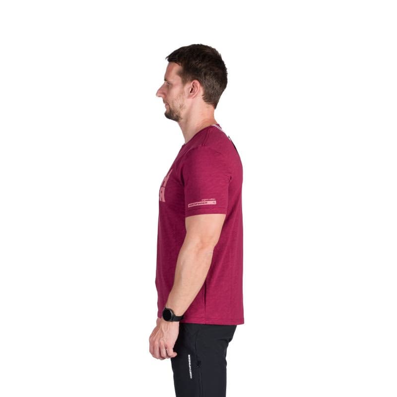 Pánske turistické tričko s krátkym rukávom NORTHFINDER JOSEF-307darkred 2