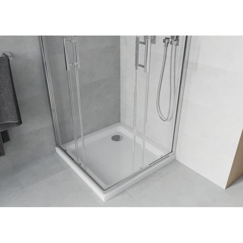 MEXEN/S - Rio Sprchovací kút štvorcový 80x80, transparent, chrom + vanička so sifónom 860-080-080-01-00-4010 5