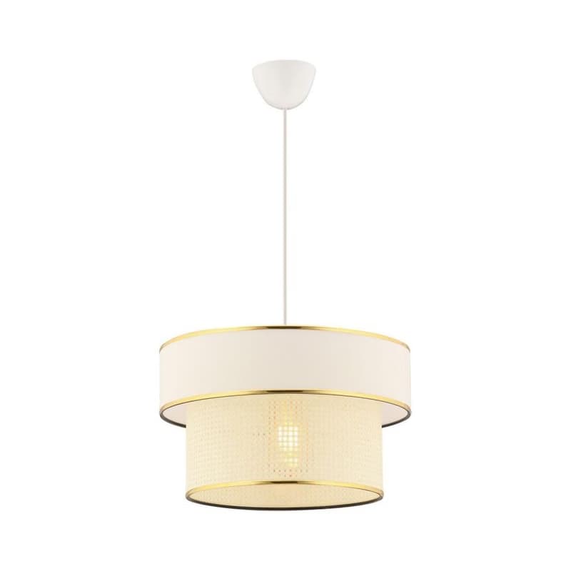 Závesný luster na lanku ERO 1xE27/60W/230V krémová/zlatá 390FLH2535