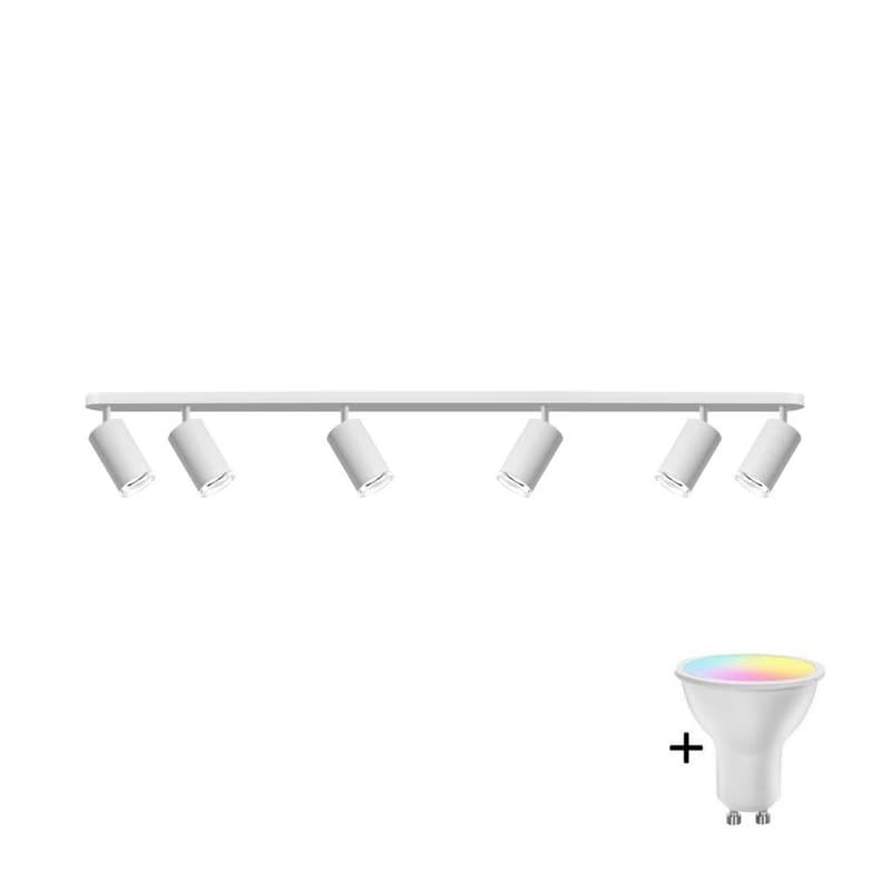 LED RGBW Stmievateľné kúpeľňové bodové svietidlo TURYN 6xGU10/6,5W/230V IP44 biela SA1945+AI2320