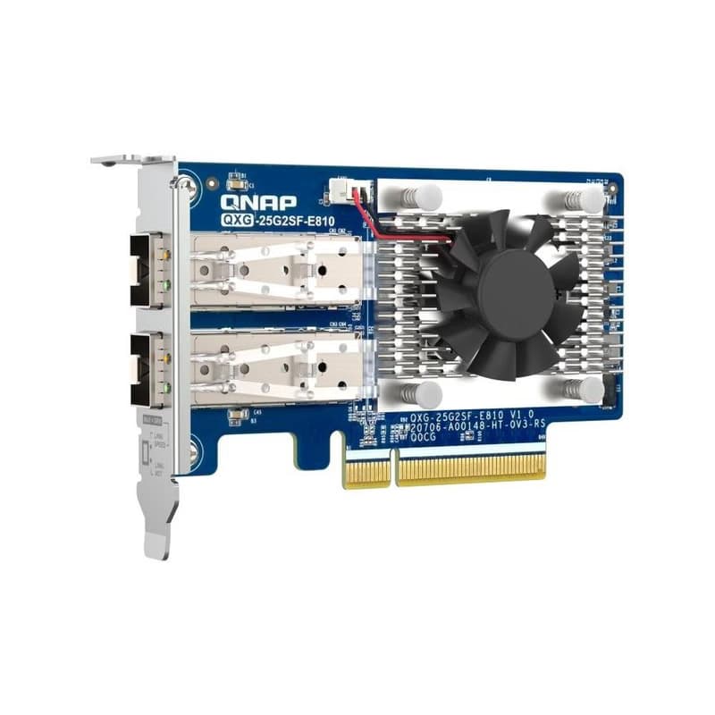 QNAP QXG-25G2SF-E810 - 2x 25GbE SFP28,PCIe Gen3 x8 2