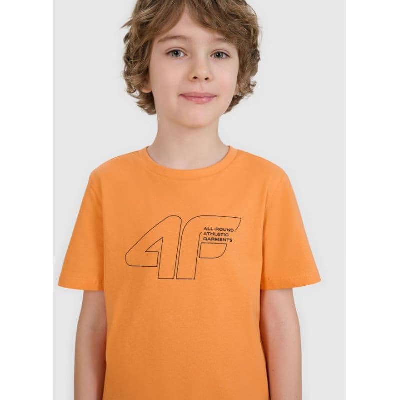 Chlapčenské tričko s krátkym rukávom 4F JUNIOR TSHIRT M2185-70S-ORANGE 2