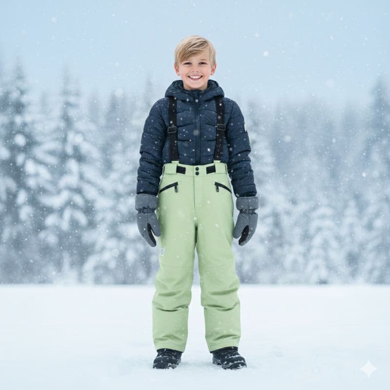 Detské lyžiarske nohavice COLOR KIDS Ski Pants W. Pockets-9303-Shadow Lime 6