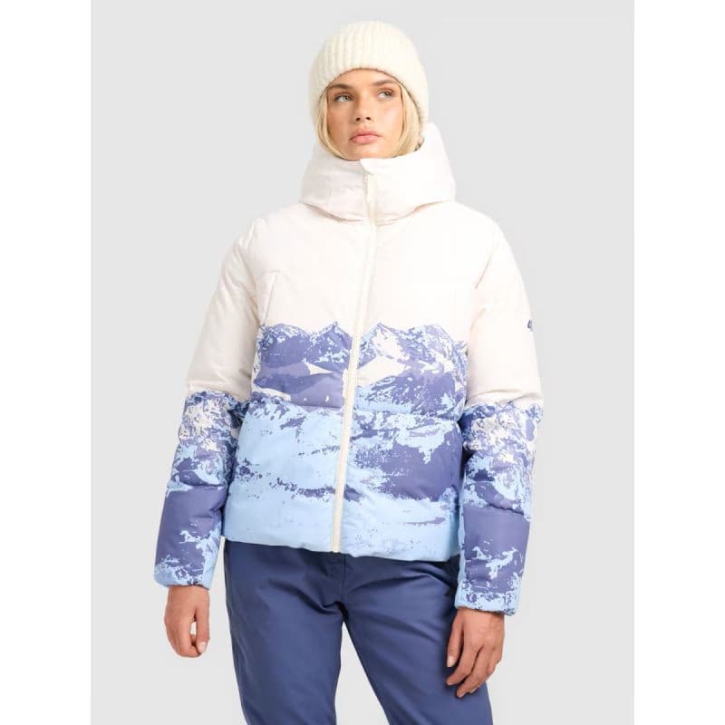 Dámska lyžiarska bunda 4F TECHNICAL JACKET F0808-WAW25TTJAF0808-34A-LIGHT BLUE ALLOVER 2