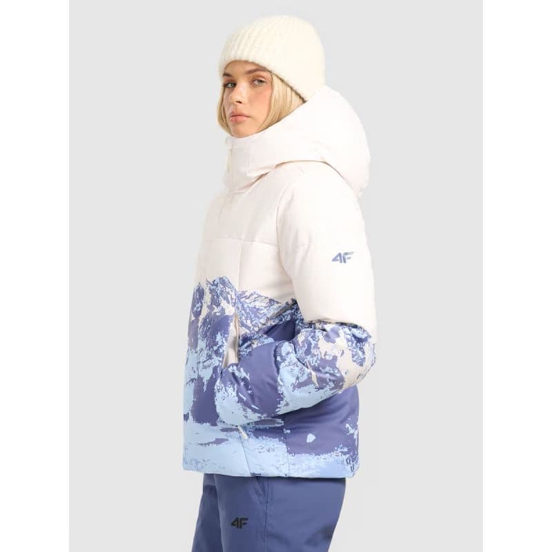 Dámska lyžiarska bunda 4F TECHNICAL JACKET F0808-WAW25TTJAF0808-34A-LIGHT BLUE ALLOVER 3