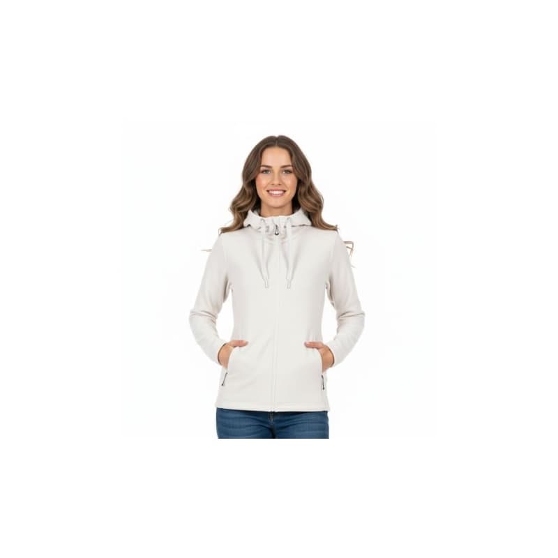 Dámska zateplená turistická mikina so zipsom NORTHFINDER BRIANNE-529creamwhite
