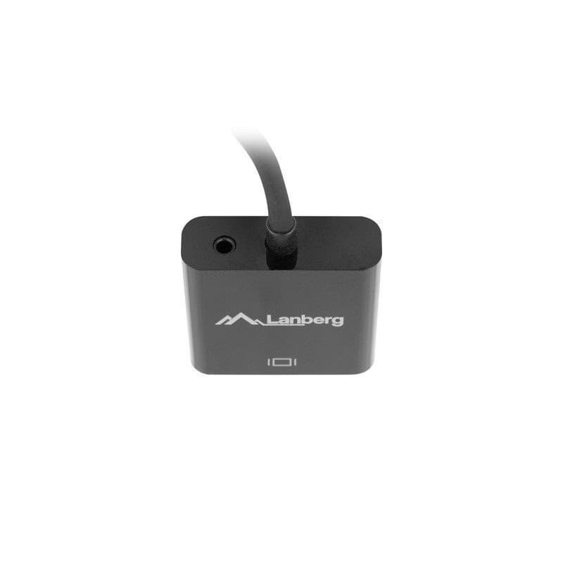 LANBERG adaptér HDMI (M) na VGA (F) + Minijack 3.5mm (F) kábel 20cm 2