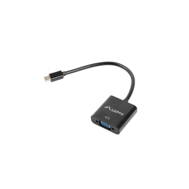 LANBERG adaptér HDMI (M) na VGA (F) + Minijack 3.5mm (F) kábel 20cm 3
