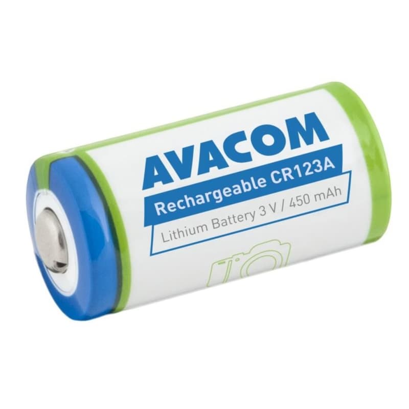 AVACOM nabíjacia fotobatéria Avacom CR123A 3V 450mAh 1.4Wh 3