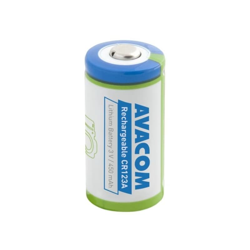 AVACOM nabíjacia fotobatéria Avacom CR123A 3V 450mAh 1.4Wh 5