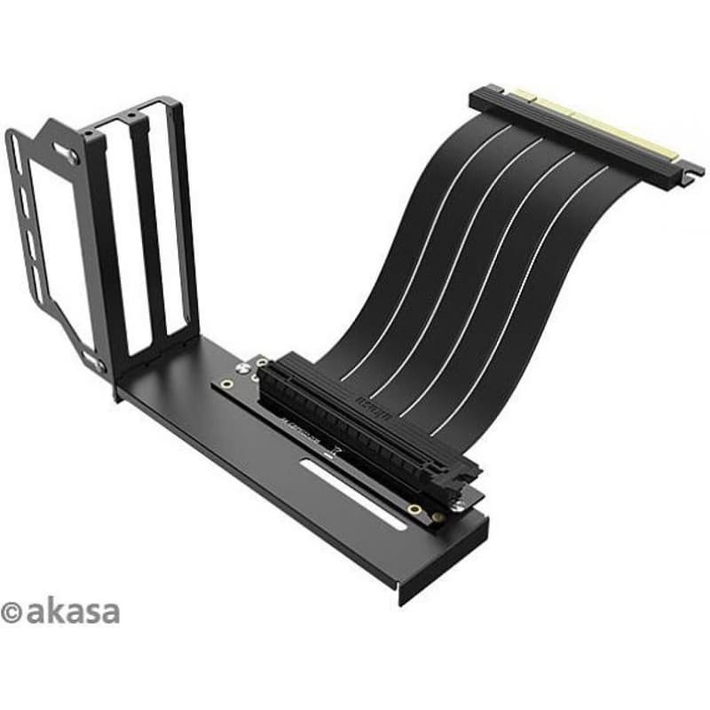 AKASA RISER BLACK PRO, Vertical GPU Holder + Premium PCIe 3.0 Riser cable 4