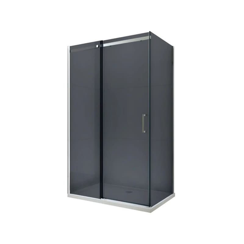 MEXEN/S - OMEGA sprchovací kút 130x100, grafit, chróm 825-130-100-01-40