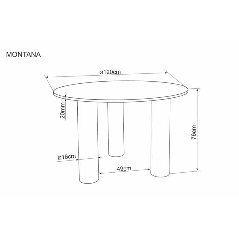 Signal Jedálenský stôl MONTANA | dub 120 cm 4