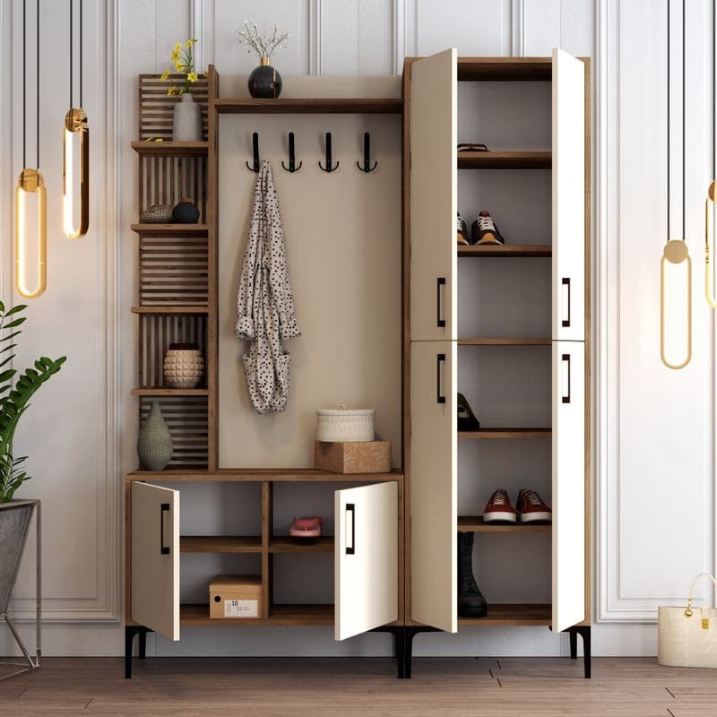 Predsieňová stena Viyana DA - Walnut, Cream 5