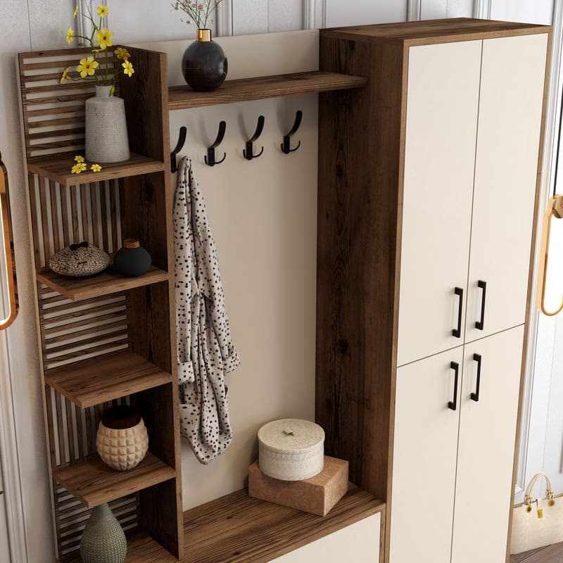 Predsieňová stena Viyana DA - Walnut, Cream 6