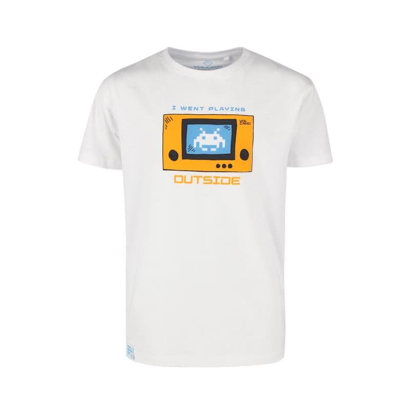 Chlapčenské tričko s krátkym rukávom VOLCANO T-OUTSIDE JUNIOR 100 WHITE 3