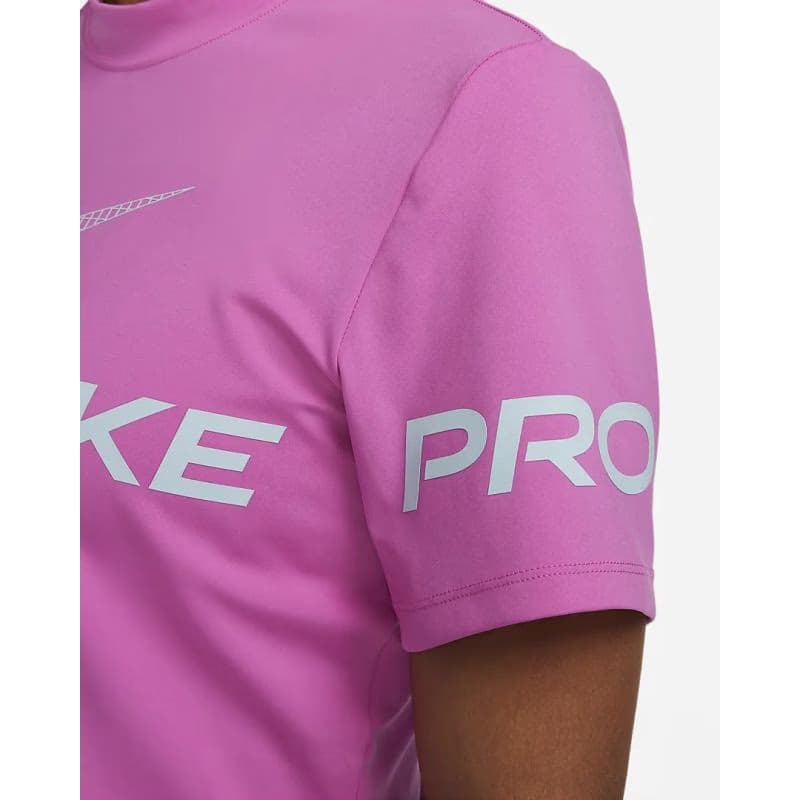 Dámske tréningové tričko s krátkym rukávom NIKE PRO W NP DF GRX SS CROP TOP-Pink 6
