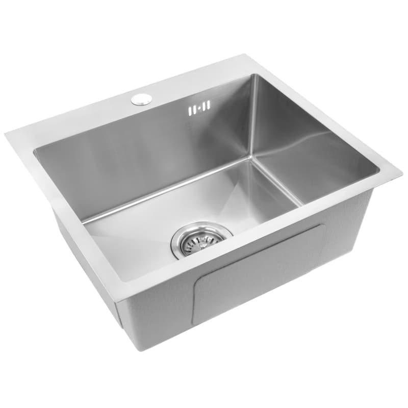 REA REA - Oceľový drez Liam BRUSH NICKEL s kuchynskou batériou KPL-96006 6