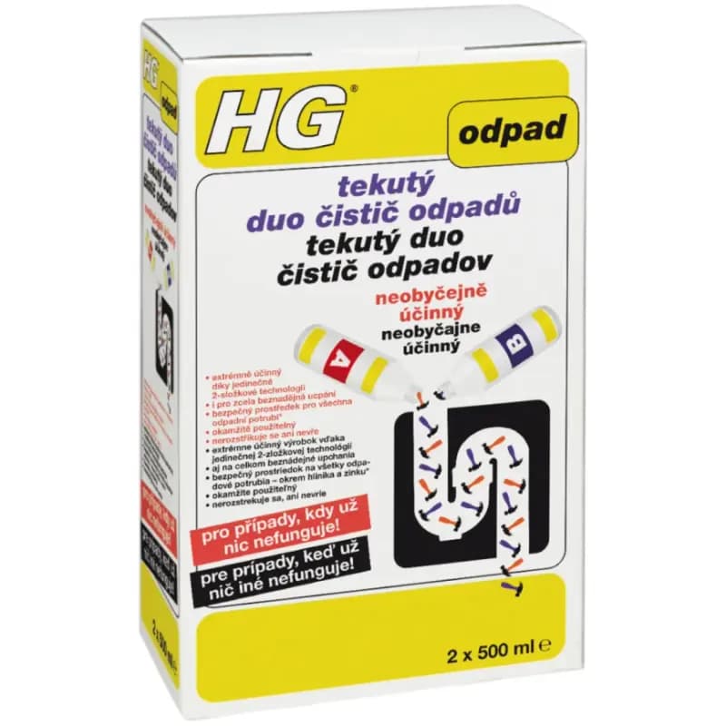 TEKUTÝ DUO ČISTIČ ODPADOV 1L