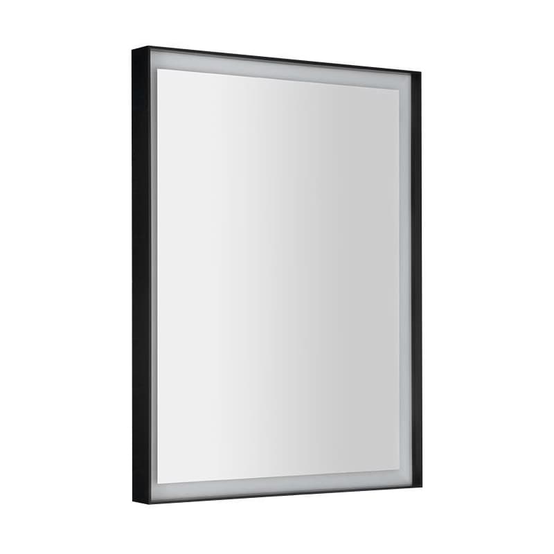 SAPHO - SORT zrkadlo s LED osvetlením 60x80cm, čierna mat ST080
