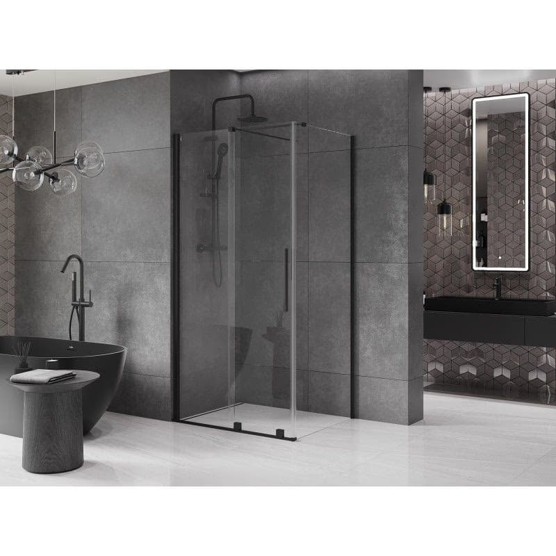 MEXEN/S - Velár sprchovací kút 100 x 75, transparent, čierna 871-100-075-01-70 2