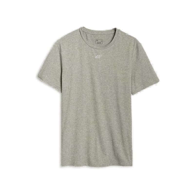 Pánske tréningové tričko s krátkym rukávom 4F TSHIRT FNK M1344-44M-OLIVE MELANGE 5