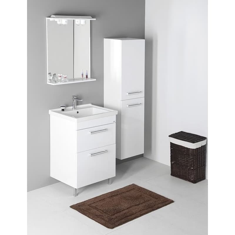 Aqualine VEGA Skrinka vysoká 40x150x31cm, ľavá/pravá, biela 2