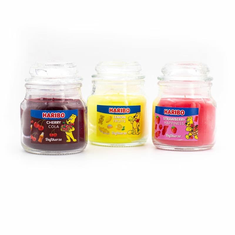 pošk.obal - Haribo Sada sviečok Lemon Fruits/Cherry Cola/Strawberry Happiness 3 x 85 g 2