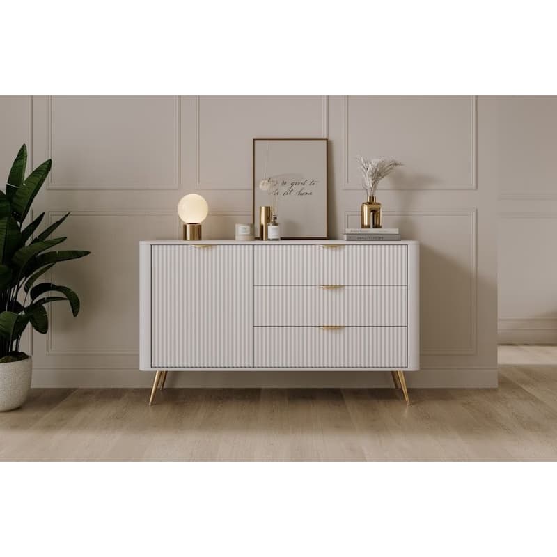 ArtLas Komoda LINA 138 D3S | biela 4