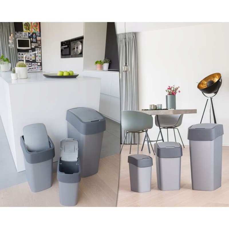CURVER Odpadkový kôš FLIP BIN 45l | strieborná / sivá 5