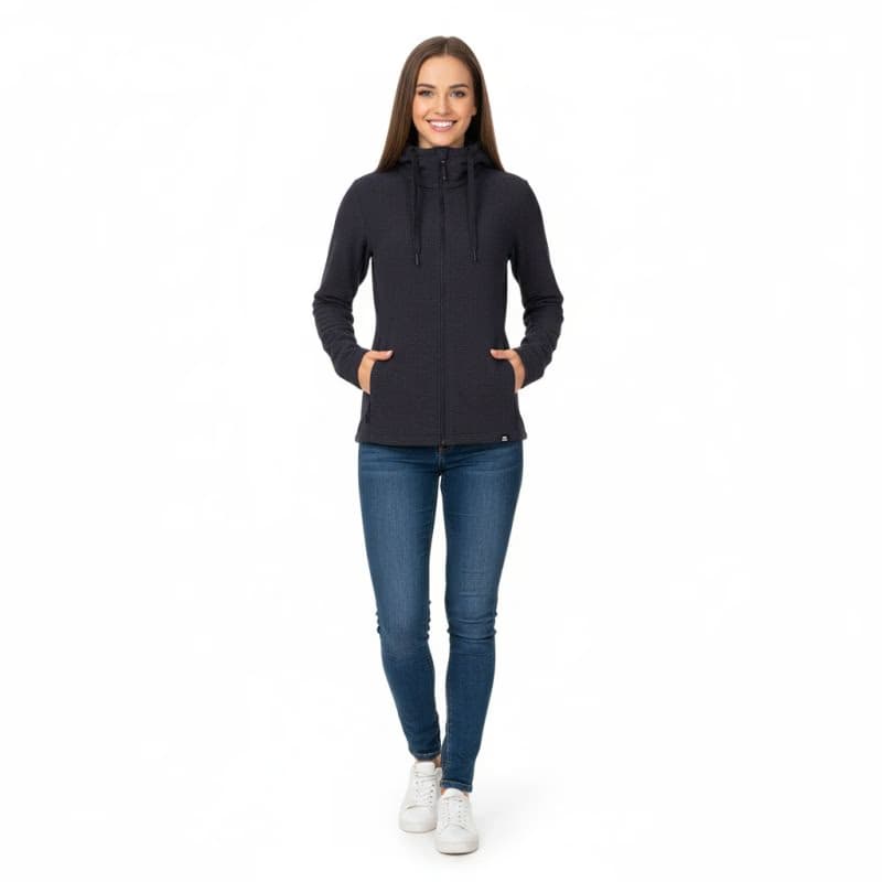 Dámska zateplená turistická mikina so zipsom NORTHFINDER BRIANNE-269black 2
