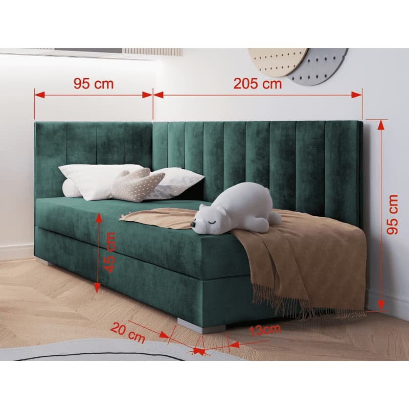ArtBed Detská posteľ COIMBRA III | modrá 90 x 200 cm Prevedenie: ľavé 4