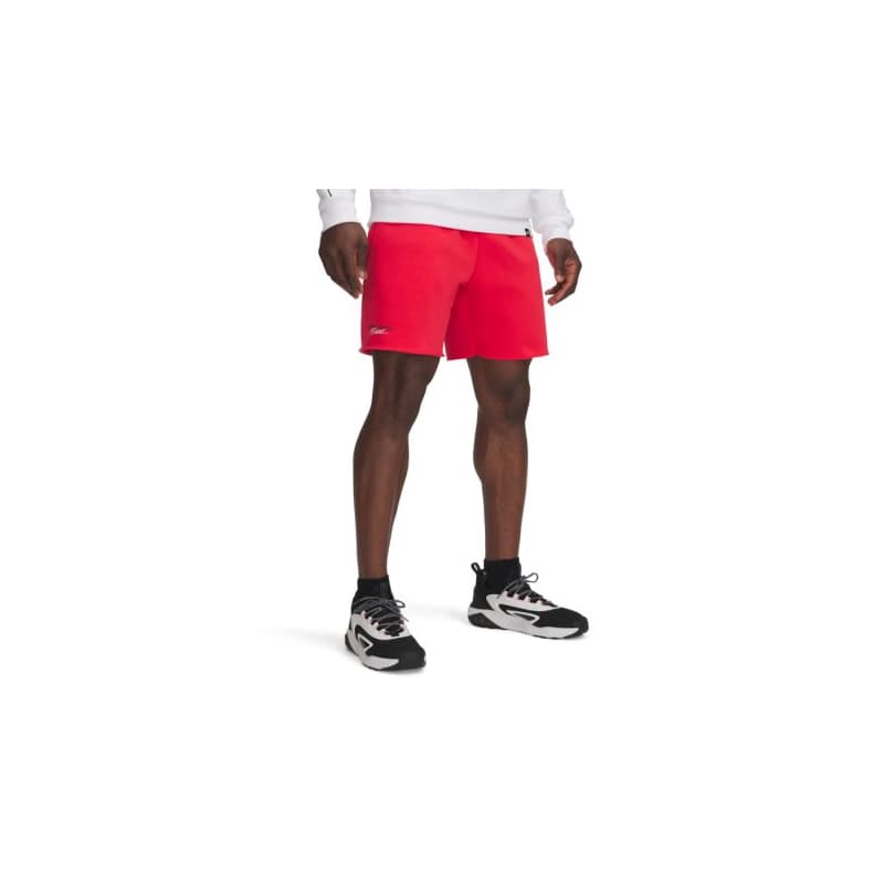 Pánske teplákové kraťasy UNDER ARMOUR PROJECT ROCK Icon Flc Short-RED