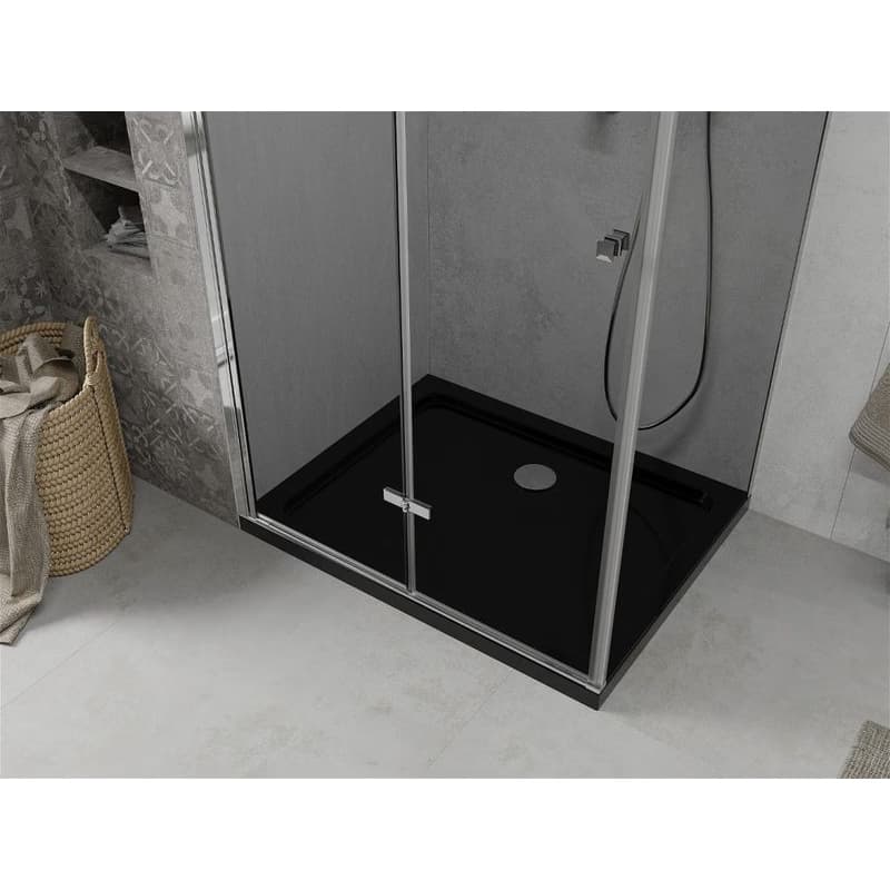 MEXEN/S - Lima sprchovací kút 90x120, grafit, chróm + čierna vanička so sifónom 856-090-120-01-40-4070 5