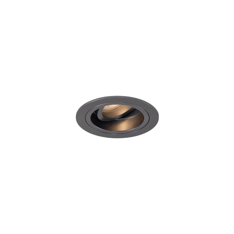 Sada 6 moderných zapustených bodových svetiel Gunmetal GU10 50 mm okrúhle, naklápacie - Chuck
