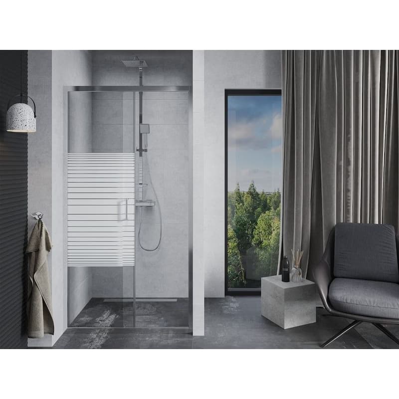 MEXEN - Apia posuvné sprchové dvere 95 cm dekor, chróm 845-095-000-01-20 3