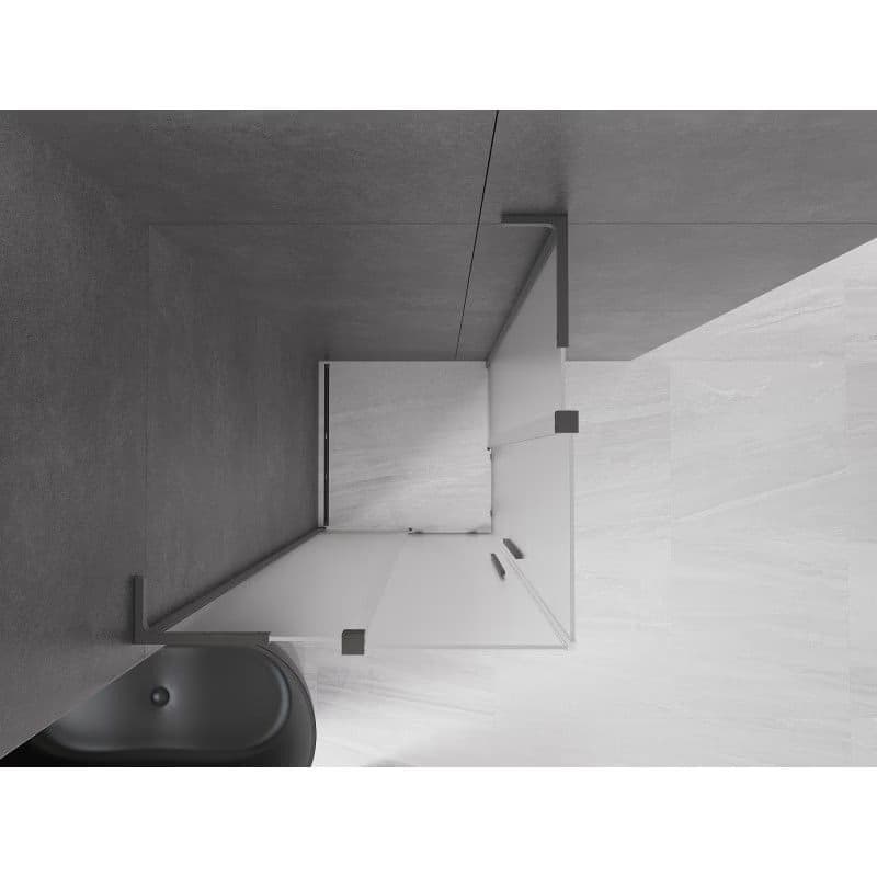 MEXEN/S - Velar L Duo sprchovací kút, posuvné dvere 100 x 100, dekor, grafit metal 871-100-100-02-33-95 3