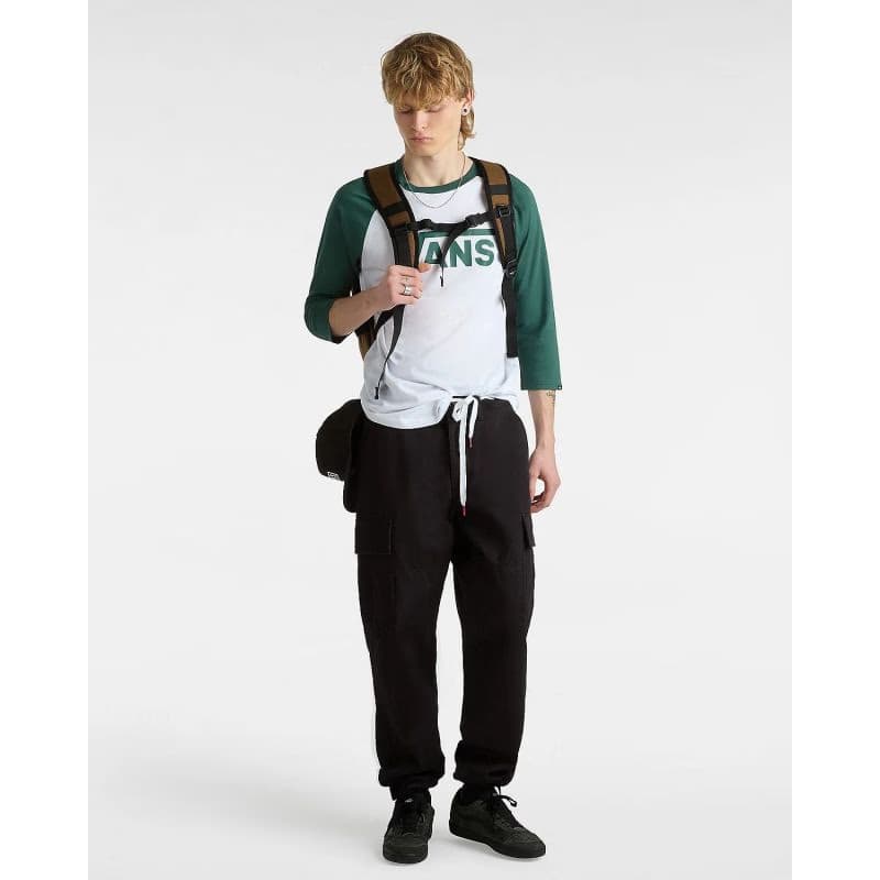 Pánske tričko s krátkym rukávom VANS CLASSIC RAGLAN-WHITE-BISTRO GREEN 4