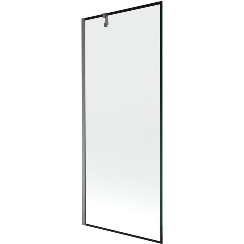 MEXEN/S - Next vaňová zástena FIX 80 x 150, čierna vzor, grafit metal 895-080-000-00-70-95
